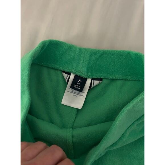 Lands End green terry Shorts 7/8 - Picture 2 of 2